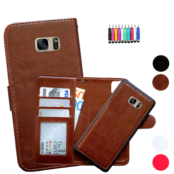 Samsung Galaxy S7 - Leather Case / Wallet + Touch Pen