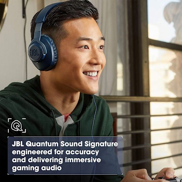 Ohuet JBL Quantum 100 - Huipputasoiset pelikuulokkeet mukavuudel