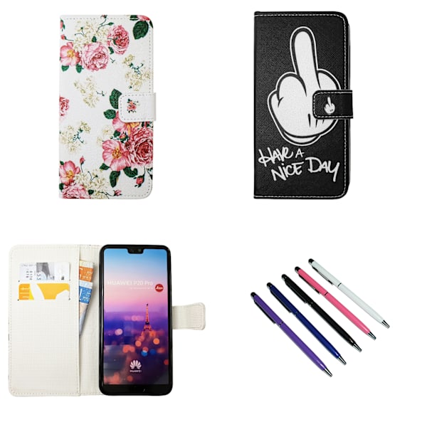 Huawei P20 Pro - PU Læder Pung Etui Svart