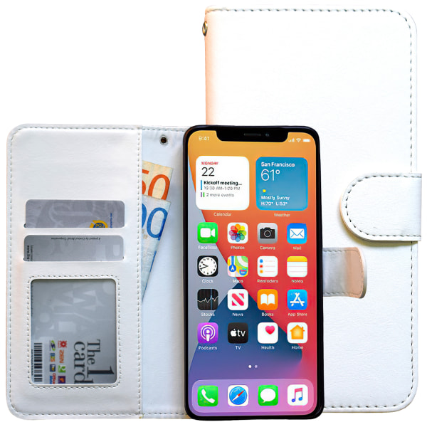 Beskyt din iPhone 12 Mini - Lædertaske Vit