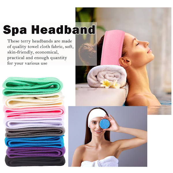 Elastiskt Hårband Pannband Stretch Vit