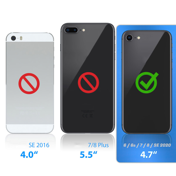 iPhone 6/7/8/SE (2020 & 2022) - Flytande Glitter 3D Bling Skal C iPhone SE (2020)