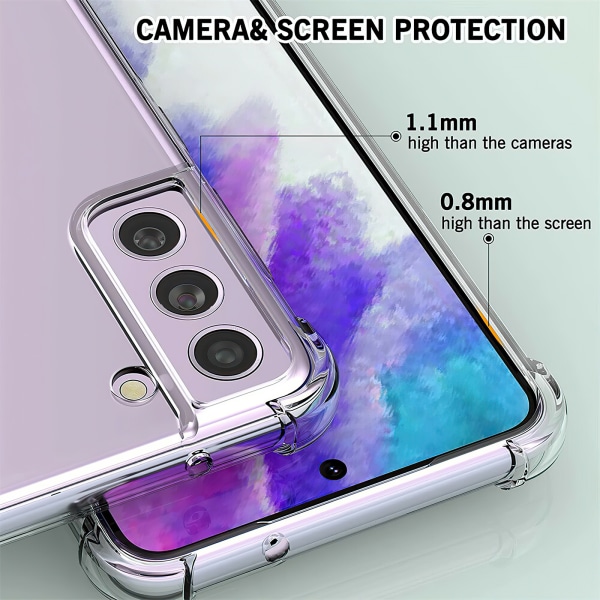 Samsung Galaxy S21 - Case suojaus läpinäkyvä Rosa