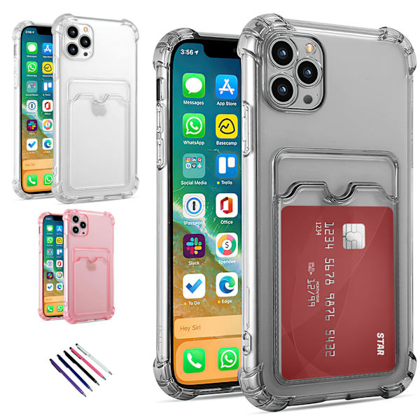 Suojaa iPhone 13 Pro - Kotelot, suojaus ja korttipaikka Grå