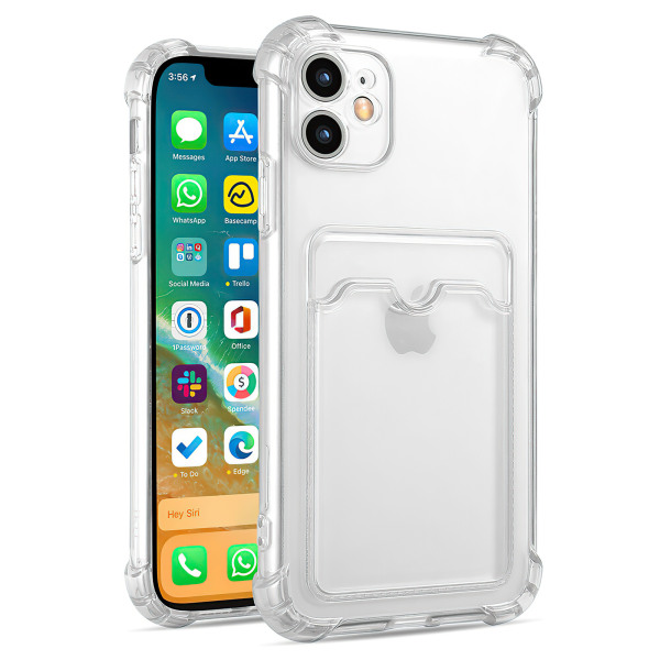 iPhone 11 - Kort etui Beskyttelse Transparent Genomskinlig