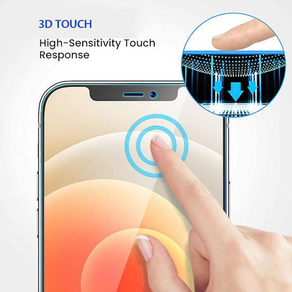 iPhone 12 - Integritet Härdat Glas Sekretessskärmskydd