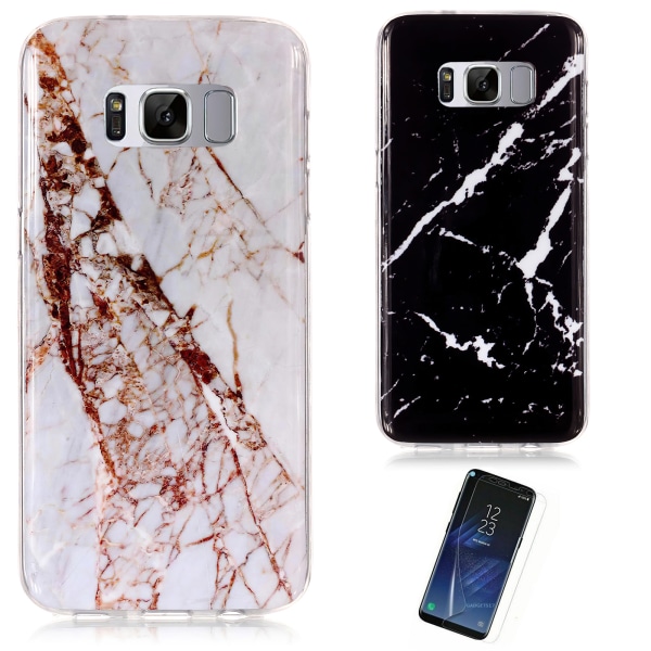 Samsung Galaxy S8 - kansi / suoja / marmori Svart