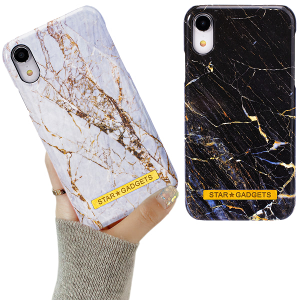 iPhone Xr - Cover Protection Marble Vit