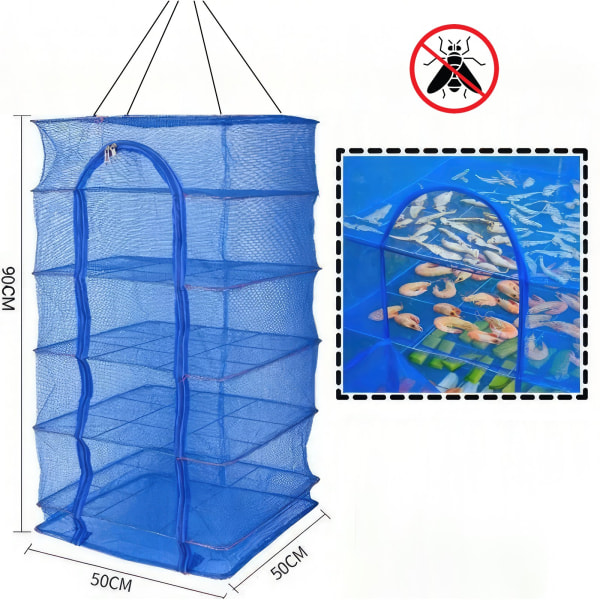 Mattorkare - Hopfällbart Nät - Torkning av Mat Kött Fisk