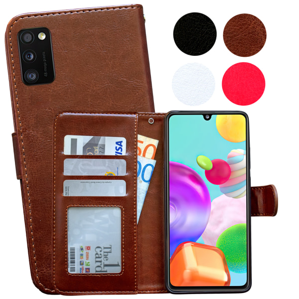 Samsung Galaxy A41 - PU-nahkainen case Svart