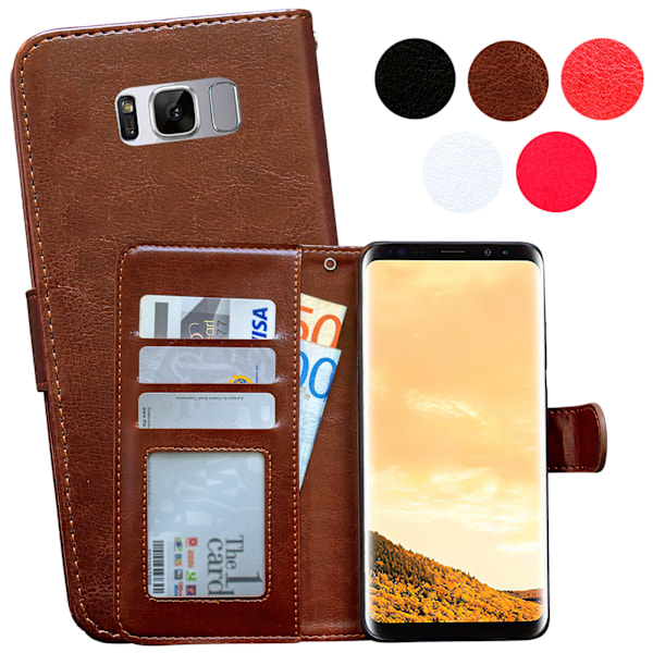 Suojaa S8 Plus - Nahkainen kotelo/lompakko!