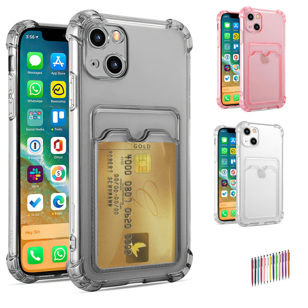Suojaa iPhone 14 -kuoret, suojat ja korttipaikat! Transparent