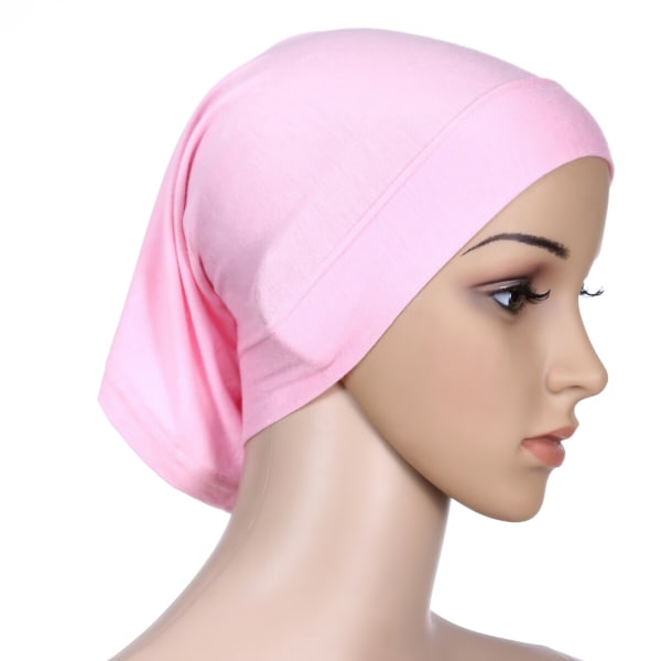 Heltäckande Hijab Cap Underscarf Neck Head Rosa