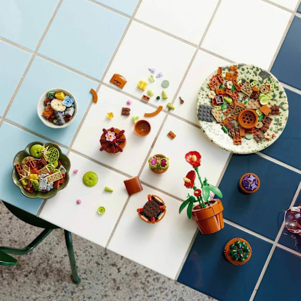 Skab en fantastisk blomsterudstilling med LEGO Icons Små Planter