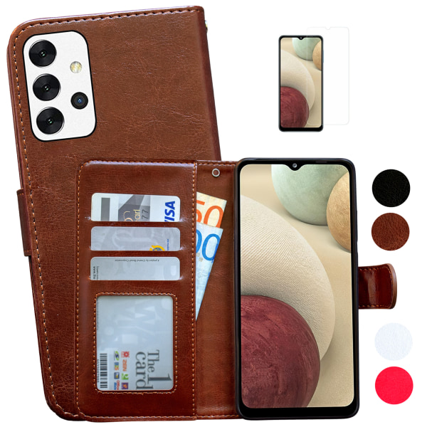 Samsung Galaxy A32 5G - PU Læder Pung Etui Brun