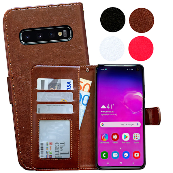 Samsung Galaxy S10 - Läderfodral / Skydd