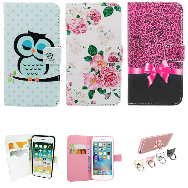iPhone 6 / 6S - PU Læder Pung Etui Svart