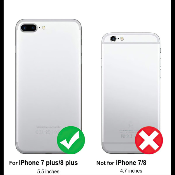 iPhone 7 Plus / 8 Plus - Skal / Skydd / Kortfack