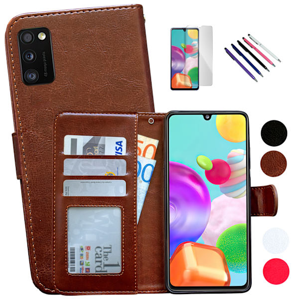 Samsung Galaxy A41 - PU Læder Pung Etui Rosa