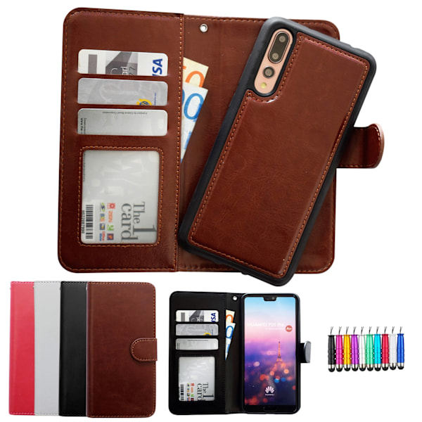 Beskyt din Huawei P20 Pro - Ultra Slim Wallet Case Svart