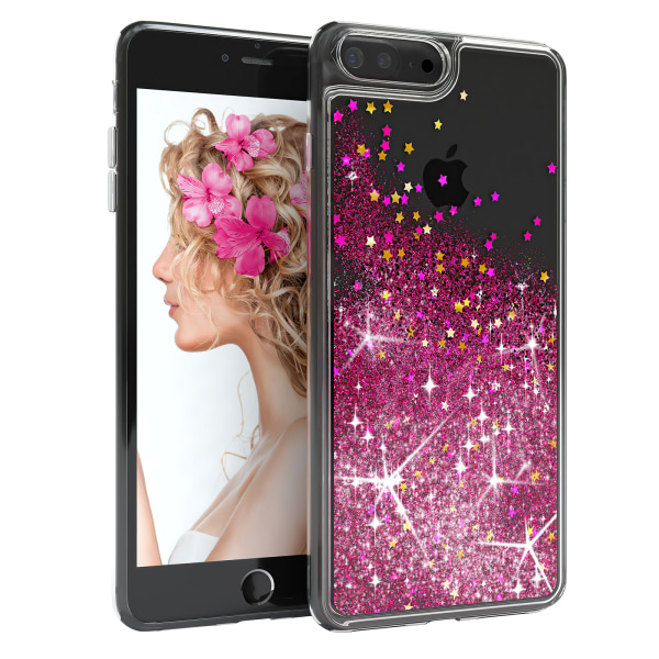 iPhone 7 Plus / 8 Plus - Bevægelig Glitter 3D Bling Telefon Cover