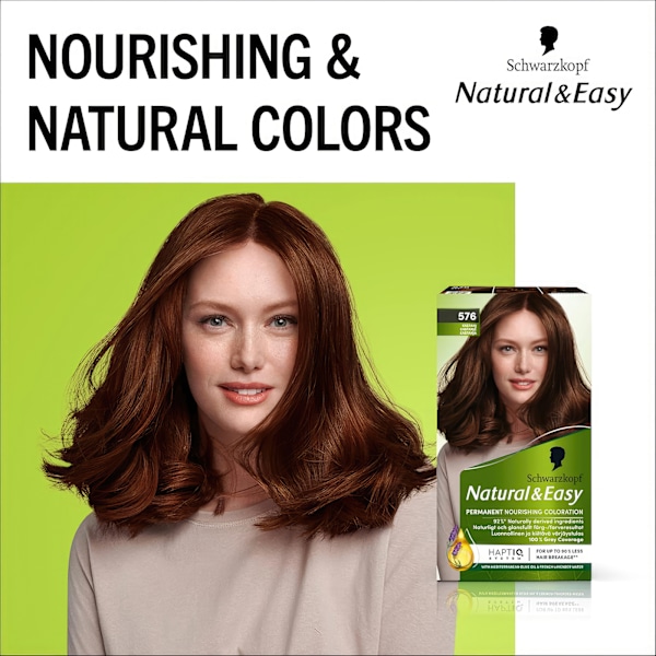 Schwarzkopf Natural & Easy 576 Kastanj Hårfärgskräm med Natur