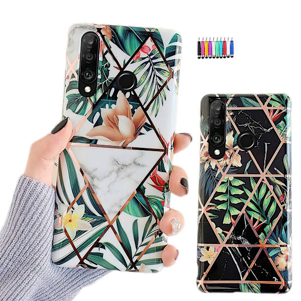 Huawei P30 Lite - Skal / Skydd / Geometriskt Svart