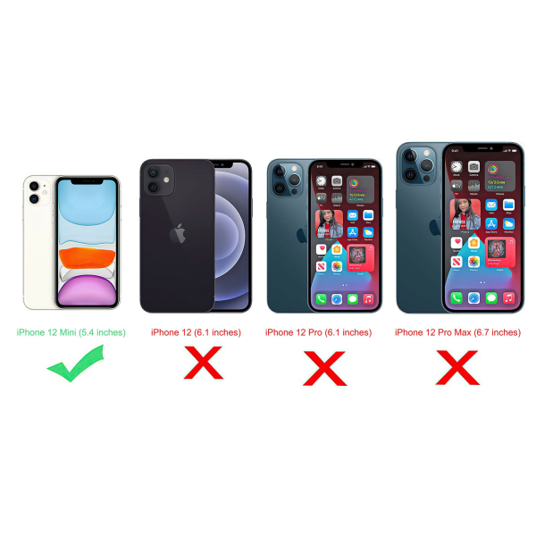 iPhone 12 Mini - Spejlcover beskyttelse + Touch Rosa