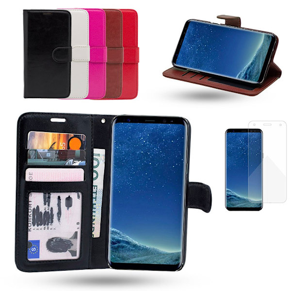 Skydda Din Galaxy S8 - Läderfodral! Rosa