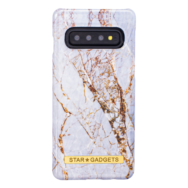 Samsung Galaxy S10 - Cover Protection Marmor Vit