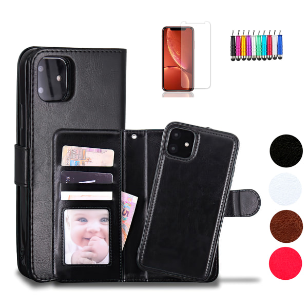 iPhone 11 - PU Nahkainen Lompakkokotelo Svart