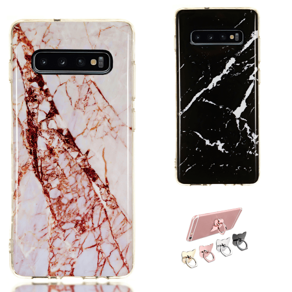 Fang stilen med Samsung Galaxy S10 Marble Cover Vit