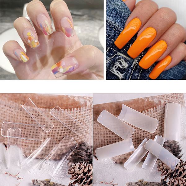 Långa Lös Nagelspetsar för Perfekta Drömnaglar Natural