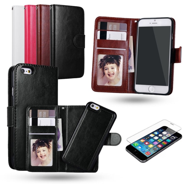 iPhone 7 Plus / 8 Plus - Plånboksfodral / Magnet Skal Rosa
