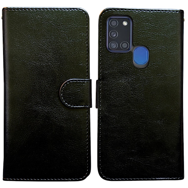 Beskyt din Galaxy A21s - Læder etui! Rosa