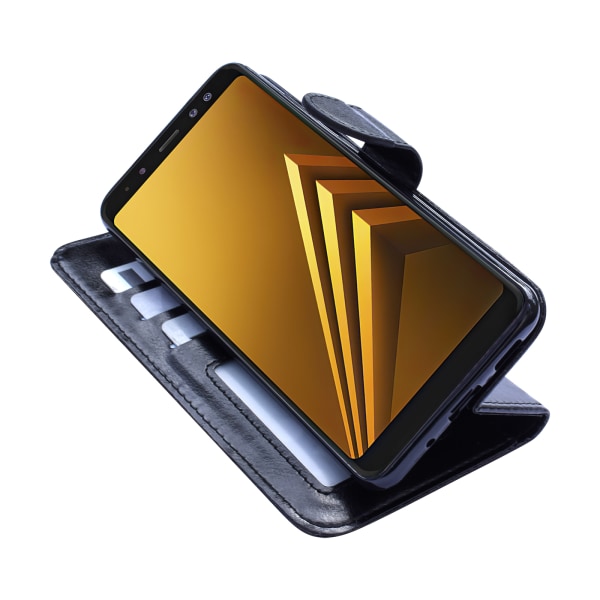 Samsung Galaxy A8 2018 - Case/ Lompakko Svart
