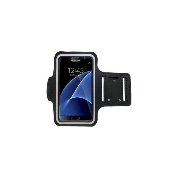 Sportarmband & Touchpenna för Samsung S7 Edge Svart
