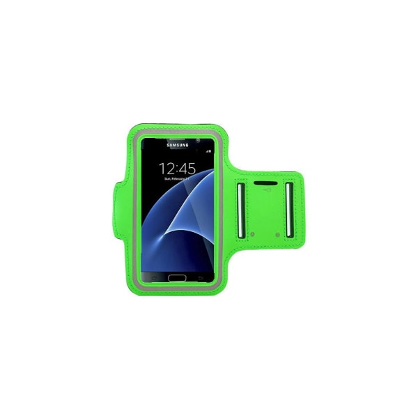 Sportarmband för Samsung Galaxy S7 Edge + 3 i 1 Kit Grön