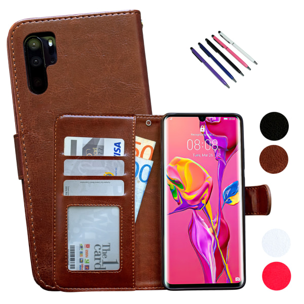 Huawei P30 Pro - PU Læder Pung Etui Rosa
