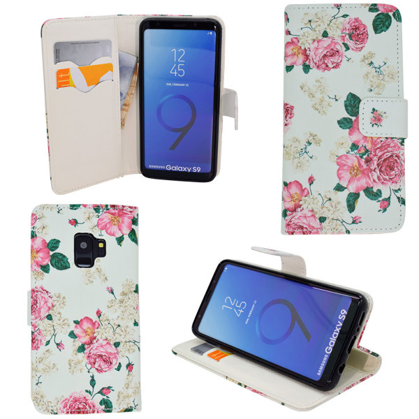 Plånboksfodral för Samsung Galaxy S9 Plus med Rosor