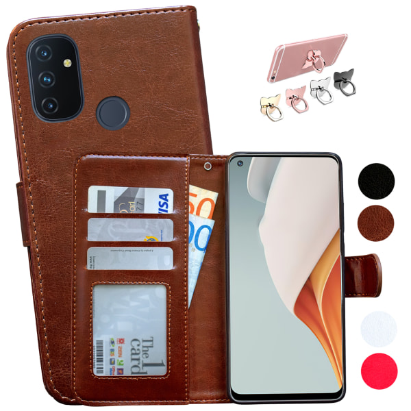 OnePlus Nord N100 - PU Læder Pung Etui Rosa