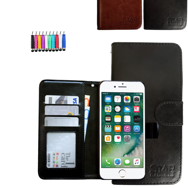 iPhone 7/8/SE (2020 & 2022) - Läderfodral / Skydd Brun