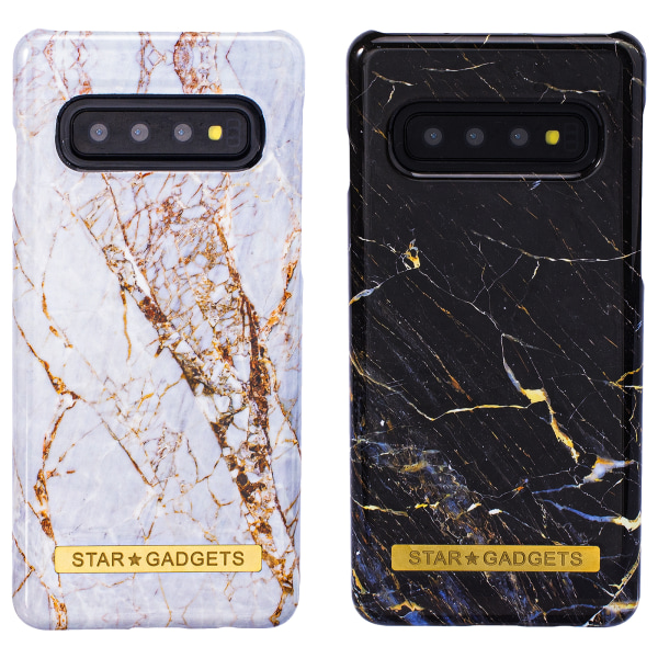 Samsung Galaxy S10 - Cover Protection Marmor Vit