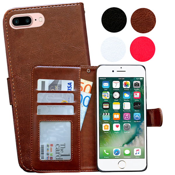 iPhone 7 Plus / 8 Plus - PU Læder Pung Etui