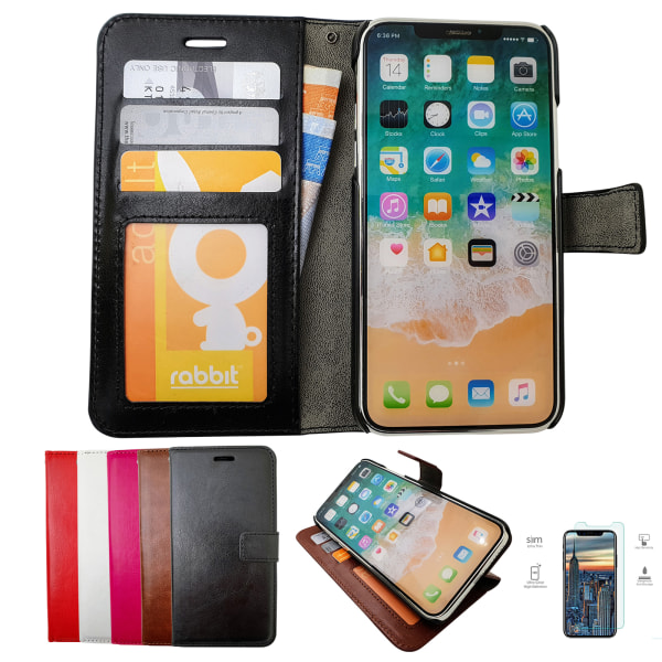 Skydda din iPhone X/Xs - Plånboksfodral Brun