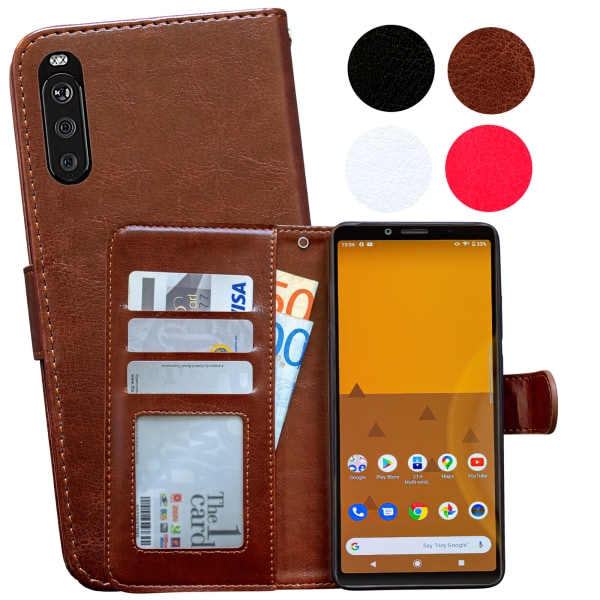 Sony Xperia 10 II - PU-nahkainen case Brun