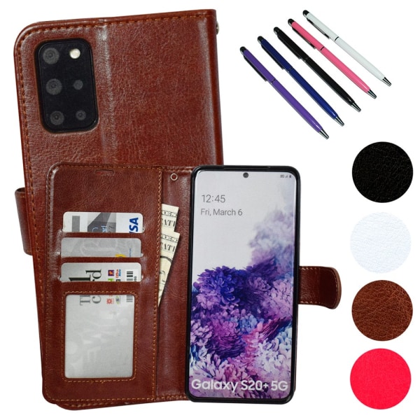 Samsung Galaxy S20 Plus - PU-nahkainen case Vit