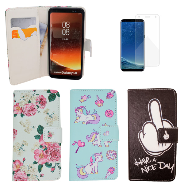 Samsung Galaxy S8 - PU nahkainen lompakkokotelo Blå