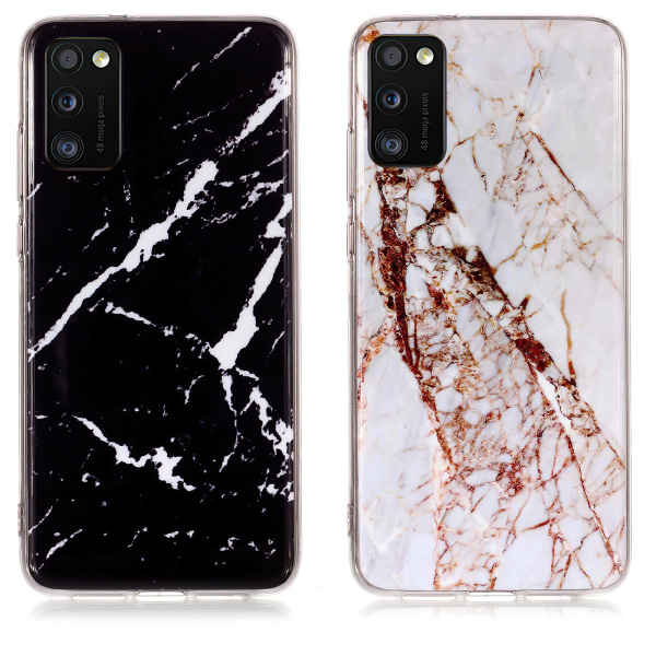 Samsung Galaxy A41 - case marmori Svart
