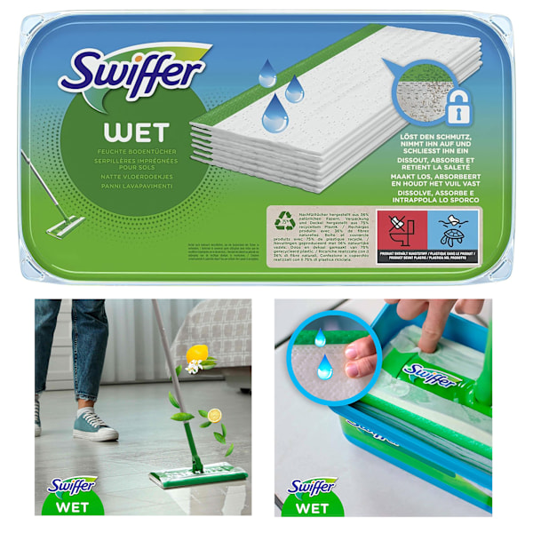 Swiffer Moppservetter - 20 Citrusdoftande Pads för Snabb och En